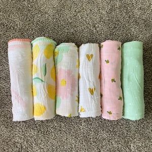 Baby Swaddle Blankets- Cloud Island Bundle of 6